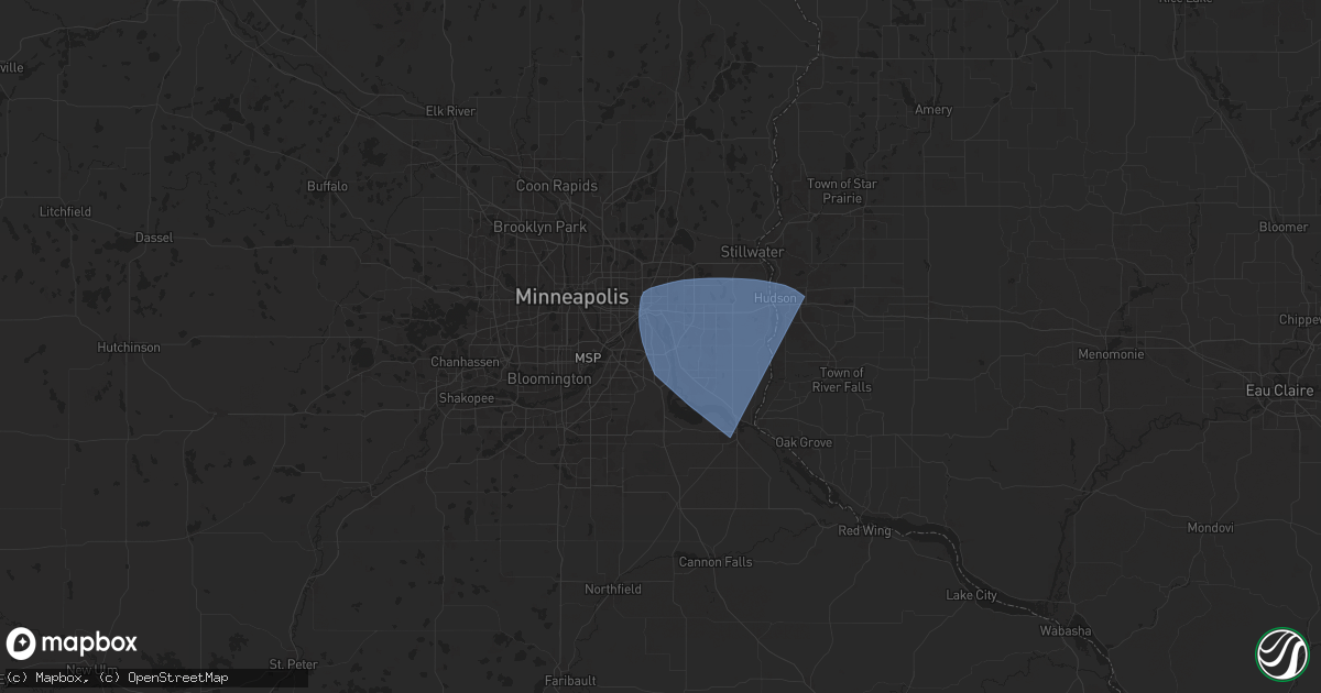 Hail map in South Saint Paul, MN on July 22, 2024