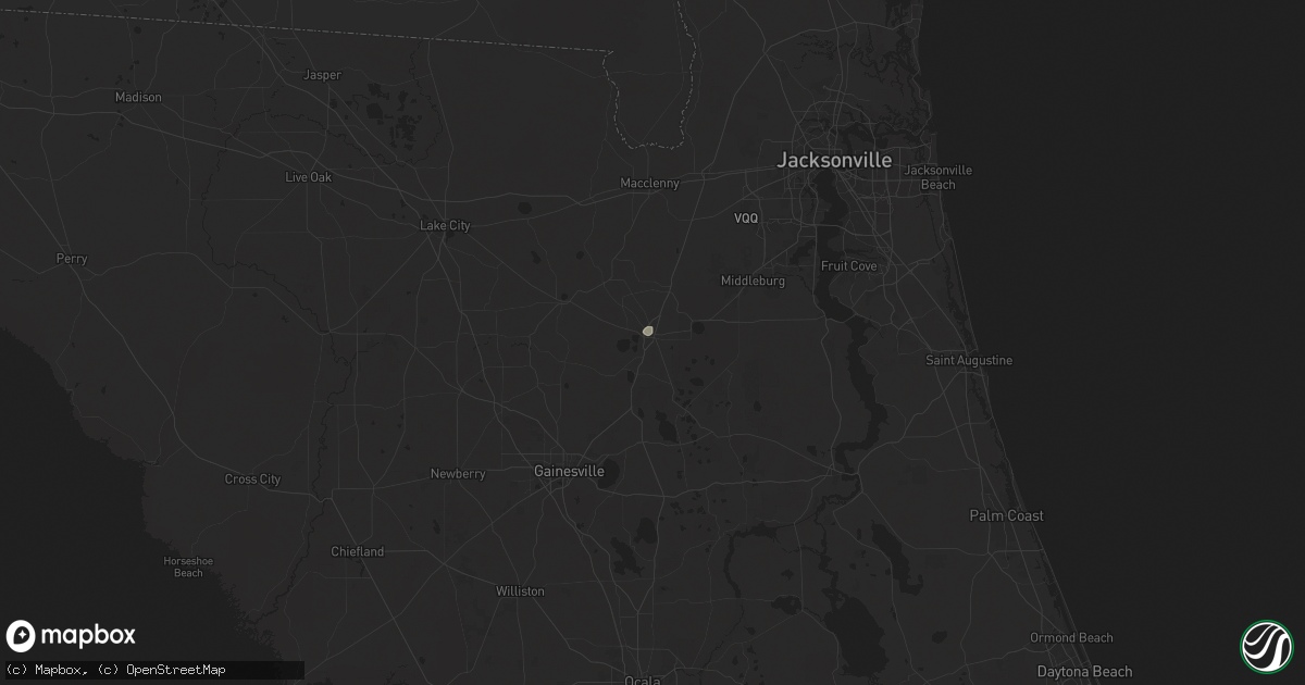 Hail map in Starke, FL on July 22, 2024