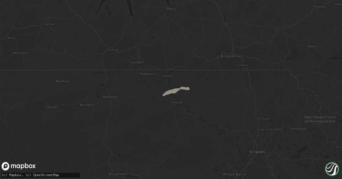 Hail map in Ulster, PA on July 22, 2024