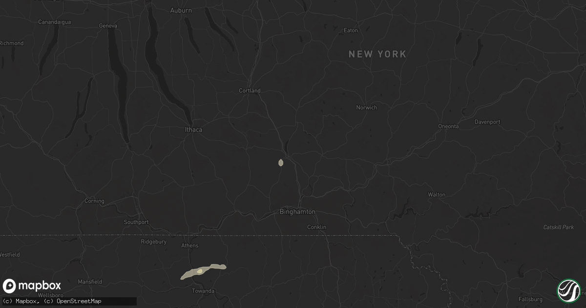 Hail map in Whitney Point, NY on July 22, 2024