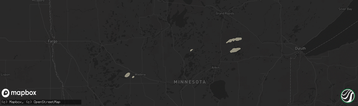 Hail map in Pine River, MN on July 22, 2025