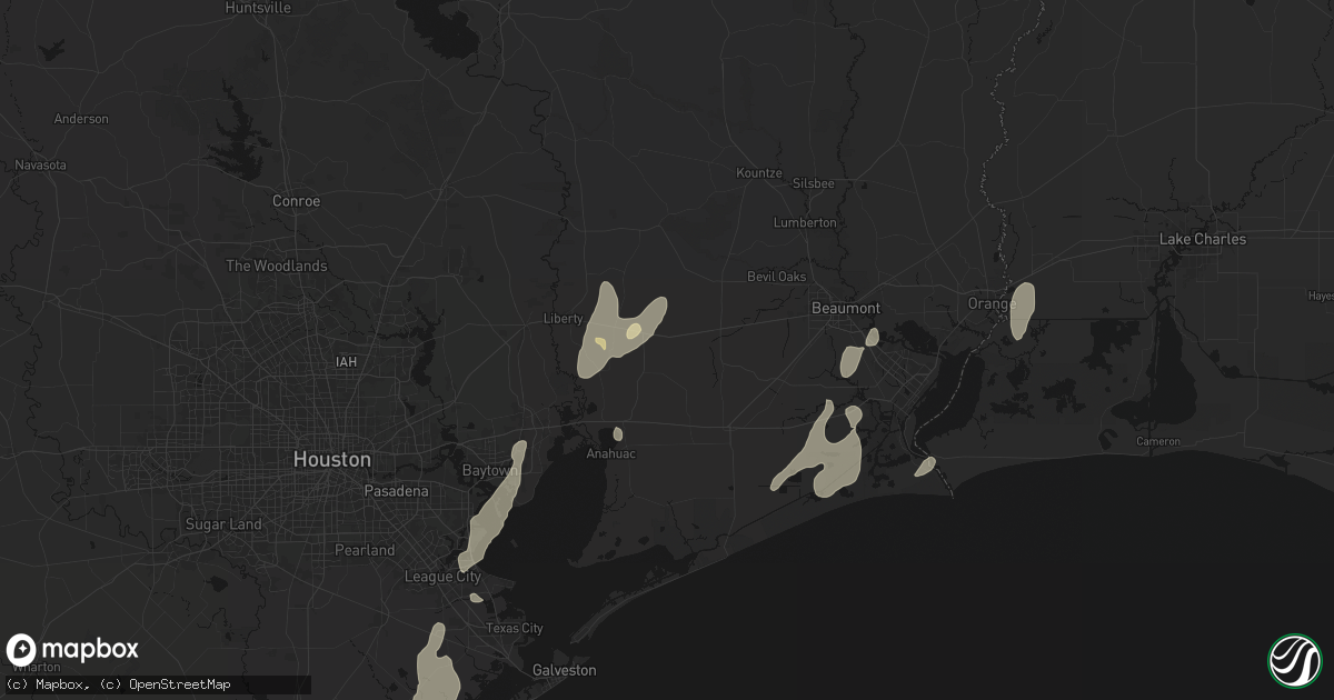 Hail map in Devers, TX on July 22, 2026