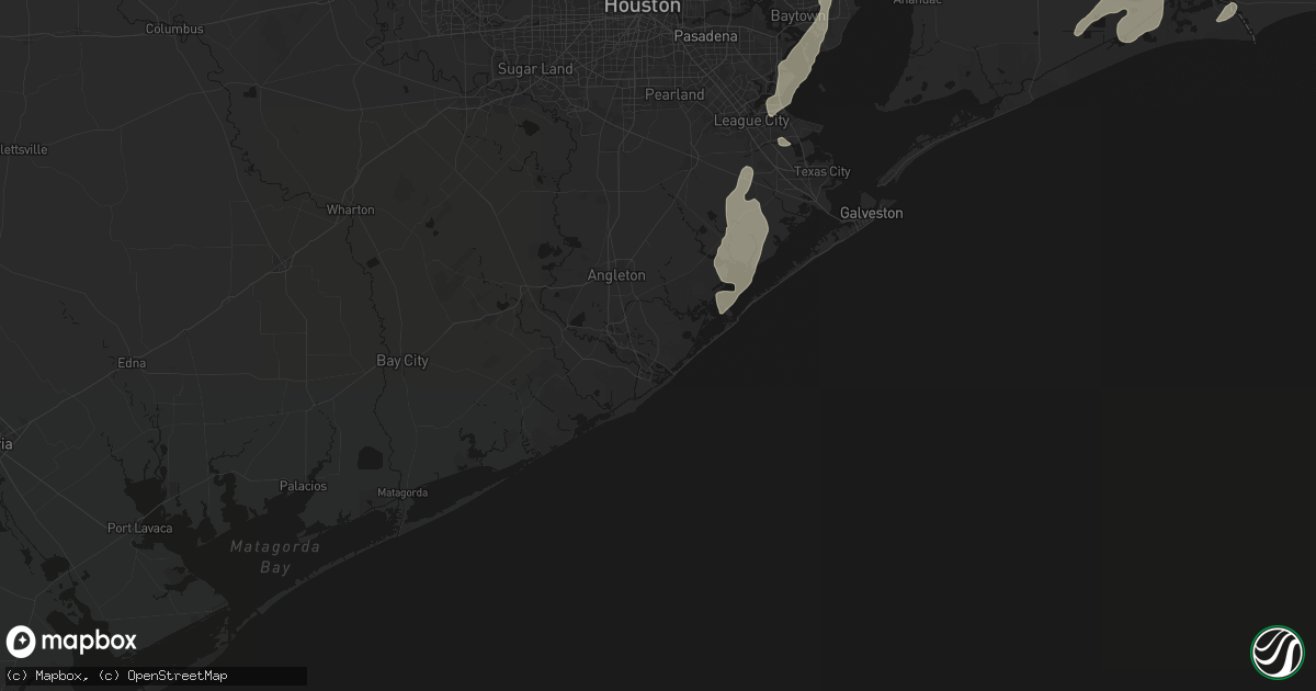 Hail map in Freeport, TX on July 22, 2026