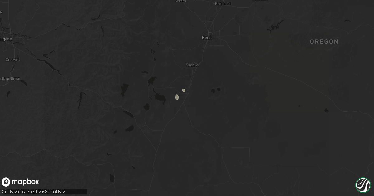 Hail map in La Pine, OR on July 22, 2026