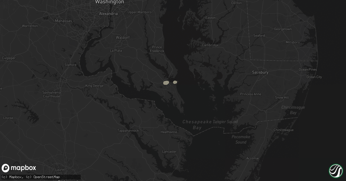 Hail map in Lexington Park, MD on July 22, 2026