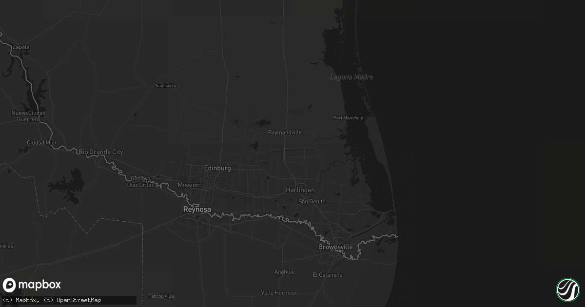 Hail map in Lyford, TX on July 22, 2026