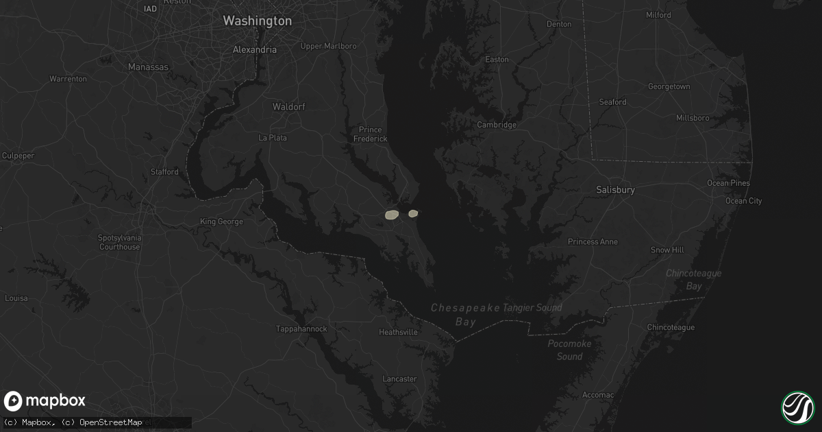Hail map in Patuxent River, MD on July 22, 2026