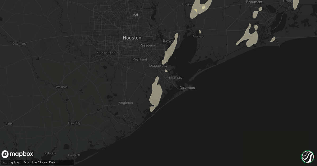 Hail map in Santa Fe, TX on July 22, 2026