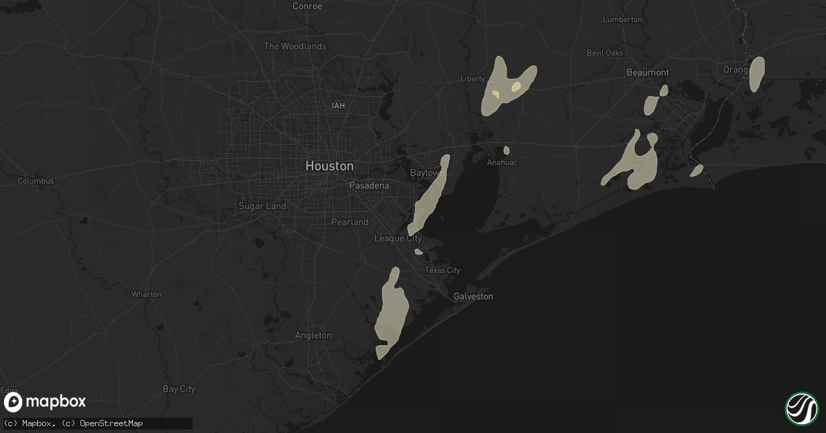 Hail map in Seabrook, TX on July 22, 2026