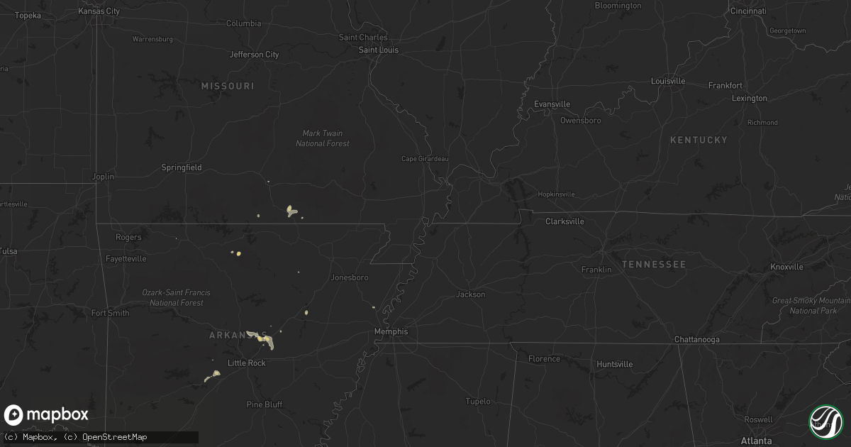 Hail map on July 23, 2011