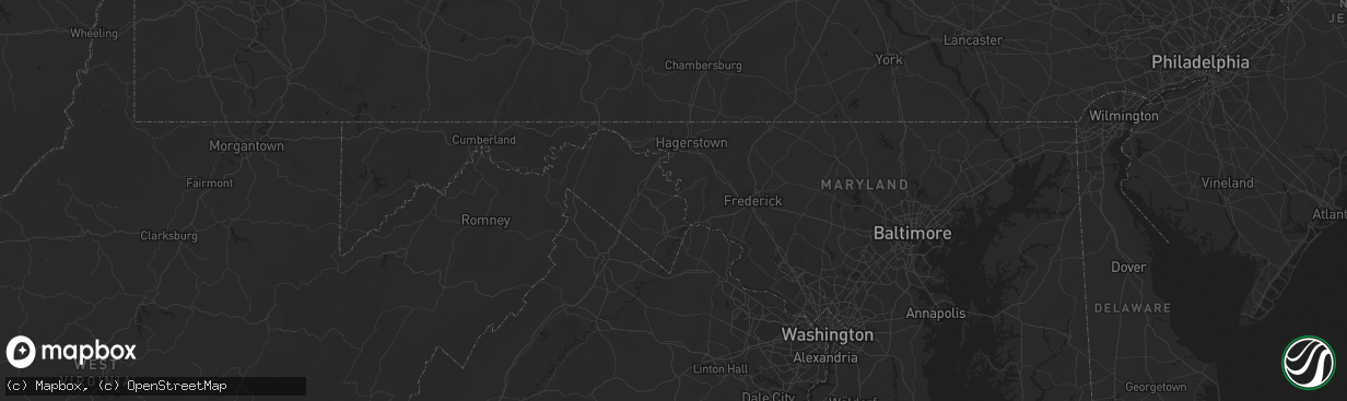 Hail map in Carbondale, PA on July 23, 2012