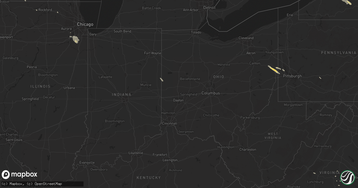 Hail map in New Jersey on July 23, 2012