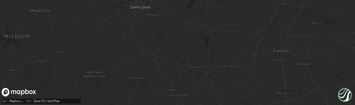 Hail map in Cleveland, OH on July 23, 2013