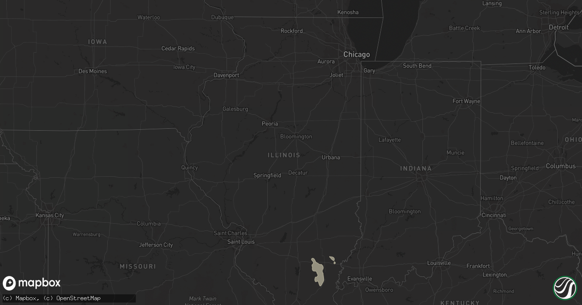 Hail map in Illinois on July 23, 2014