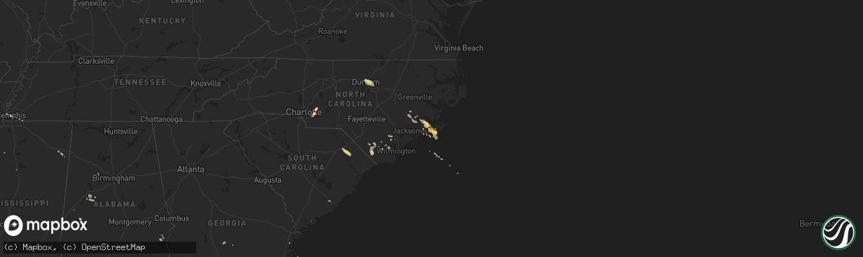 Hail map on July 23, 2015