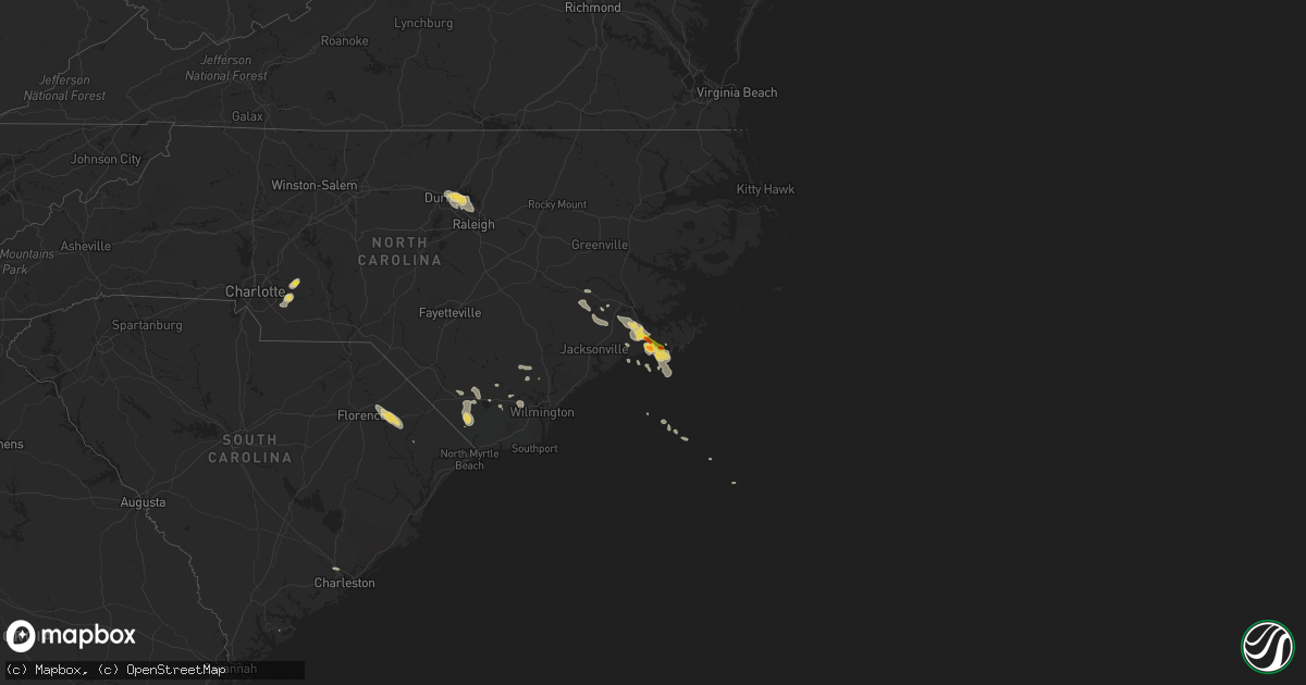 Hail map on July 23, 2015