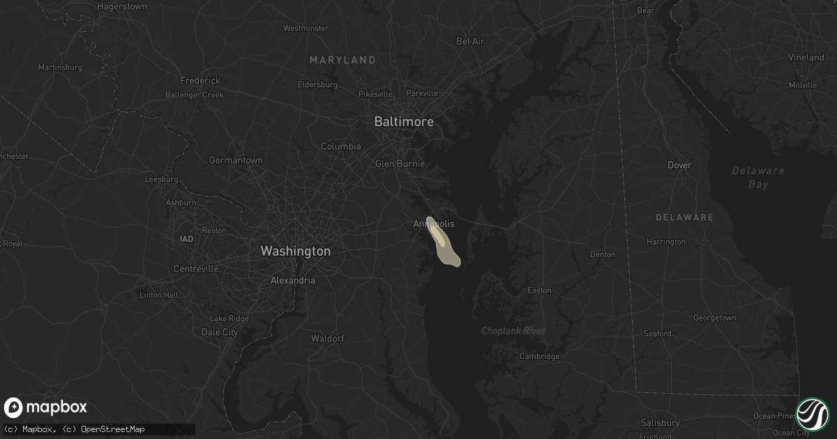 Hail map in Annapolis, MD on July 23, 2016