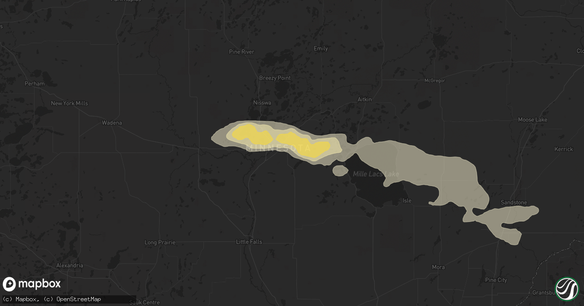 Hail map in Brainerd, MN on July 23, 2016