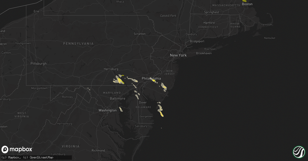 Hail map on July 23, 2016