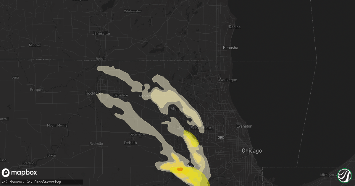 Hail map in Crystal Lake, IL on July 23, 2017