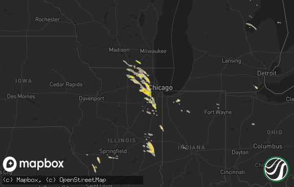 Hail map preview on 07-23-2017