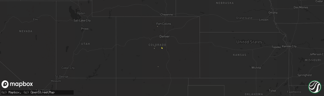 Hail map on July 23, 2019