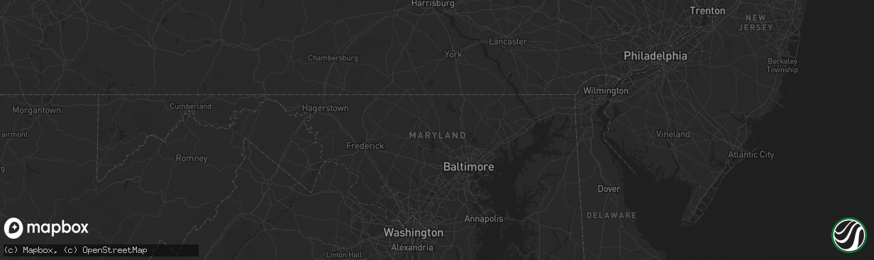 Hail map in Endicott, NY on July 23, 2020