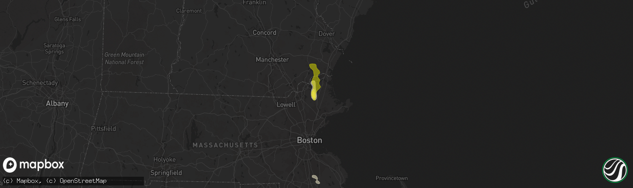 Hail map in Georgetown, MA on July 23, 2021