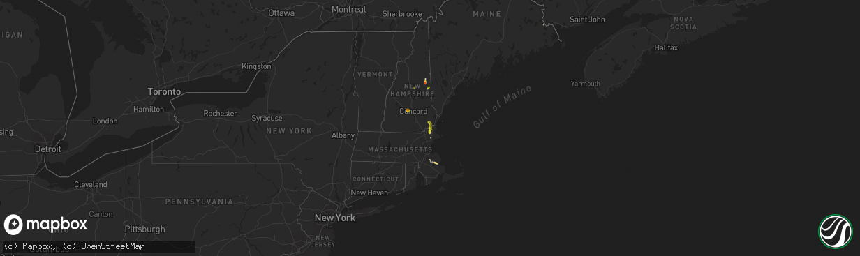 Hail map on July 23, 2021