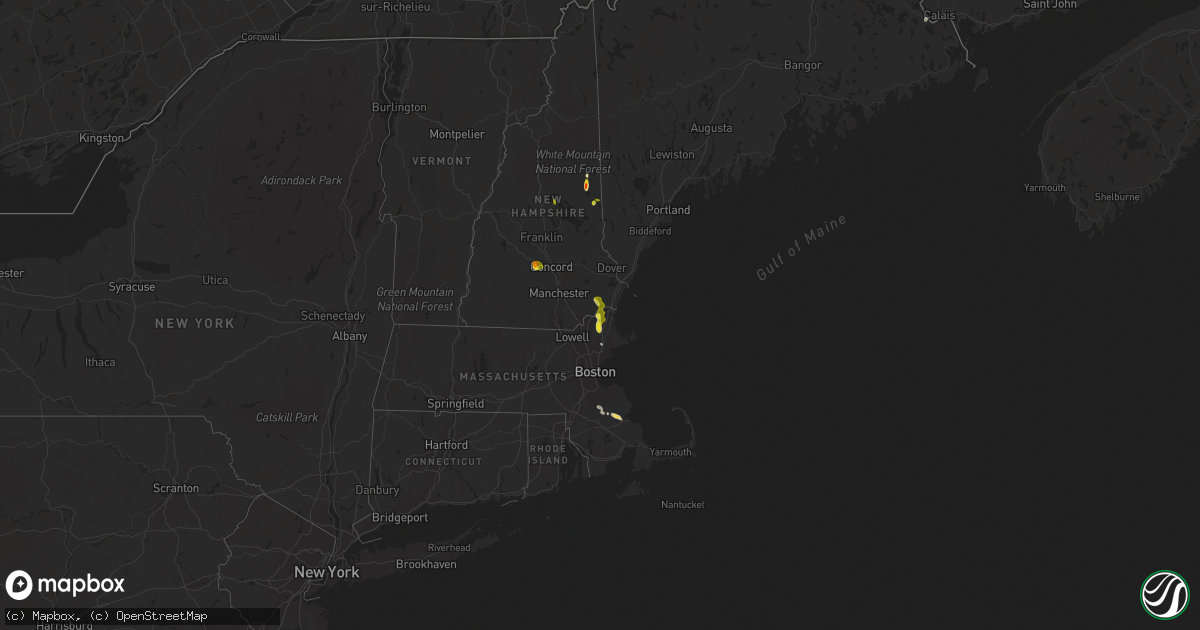 Hail map on July 23, 2021