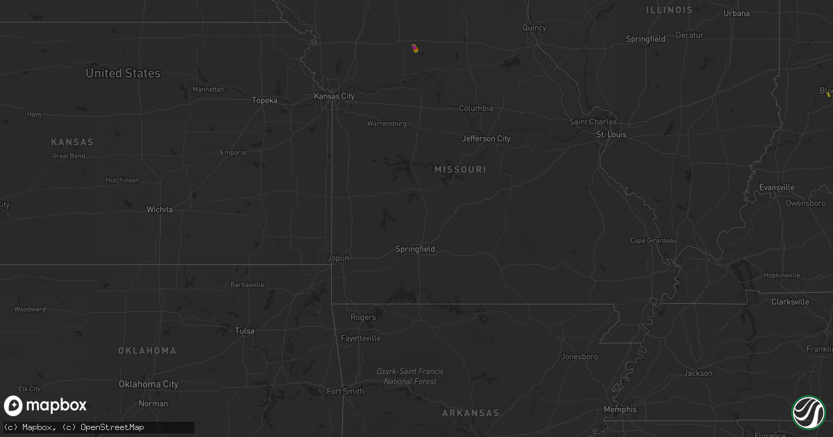 Hail map in Georgia on July 23, 2023