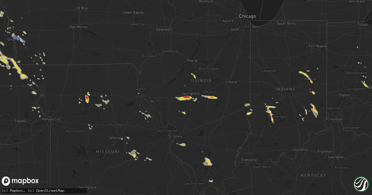 Hail map on July 23, 2023