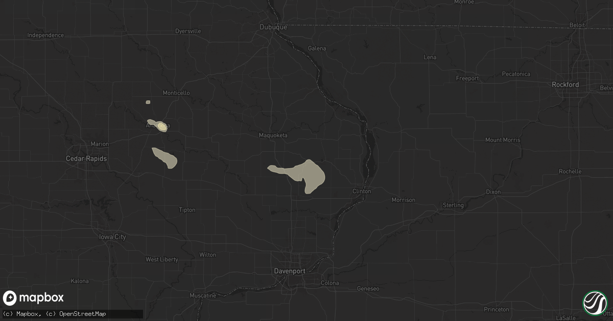 Hail map in Charlotte, IA on July 23, 2024