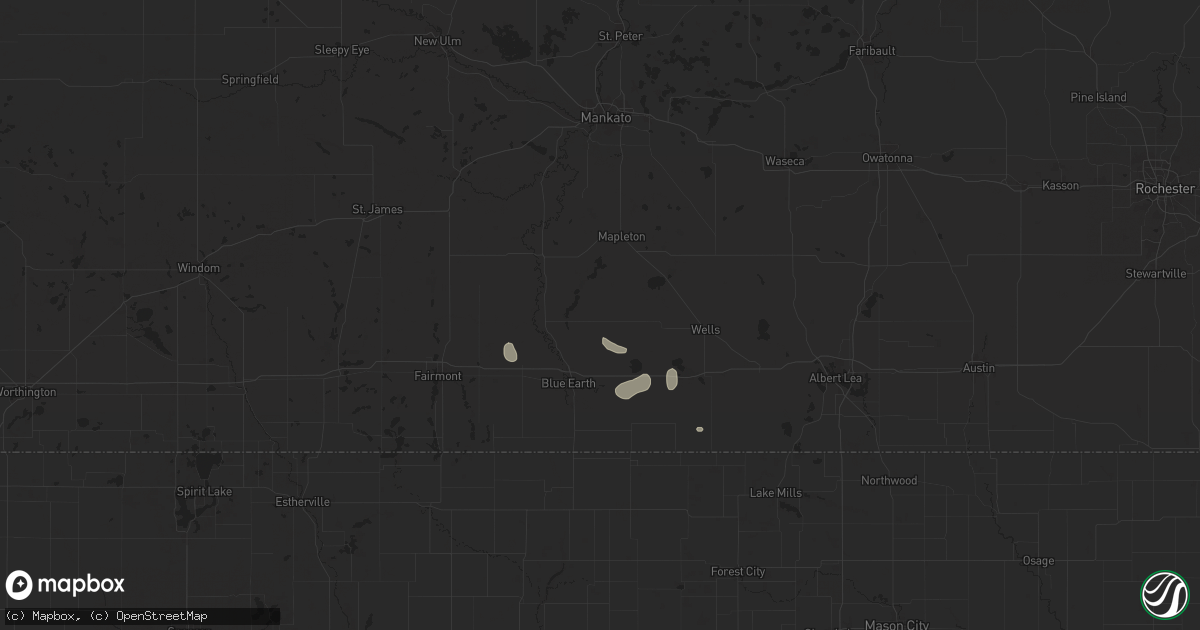 Hail map in Delavan, MN on July 23, 2024