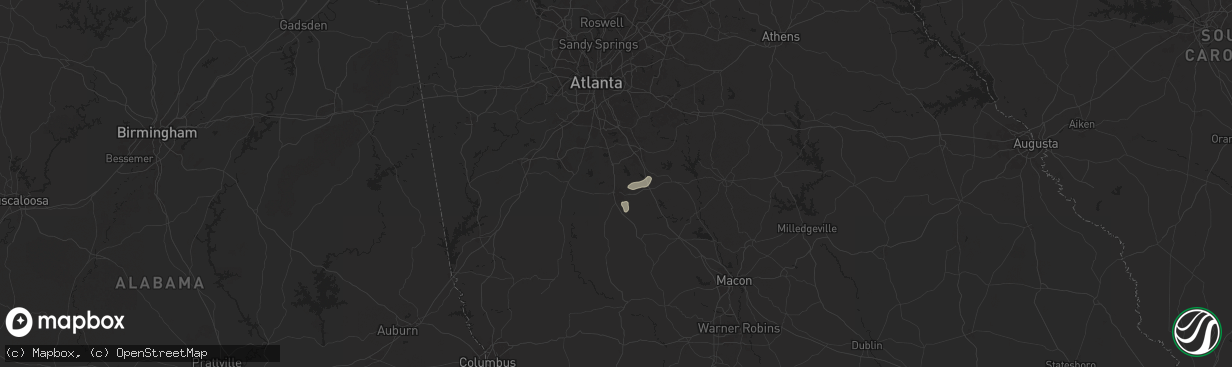 Hail map in Griffin, GA on July 23, 2024