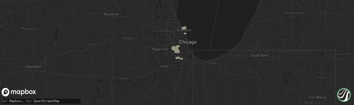 Hail map in Hickory Hills, IL on July 23, 2024