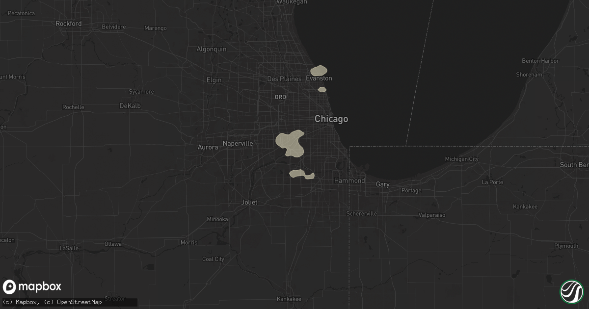 Hail map in Hickory Hills, IL on July 23, 2024