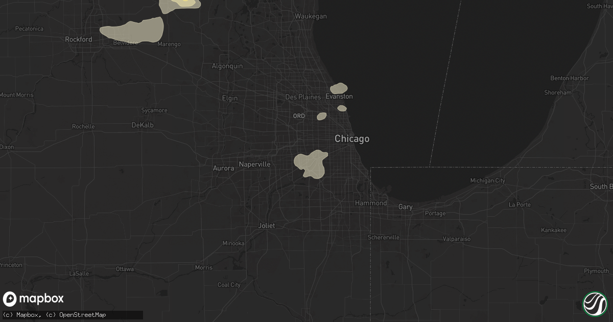 Hail map in La Grange, IL on July 23, 2024