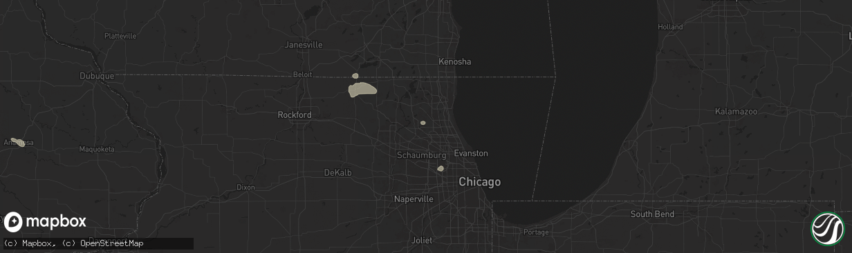 Hail map in Lake Zurich, IL on July 23, 2024