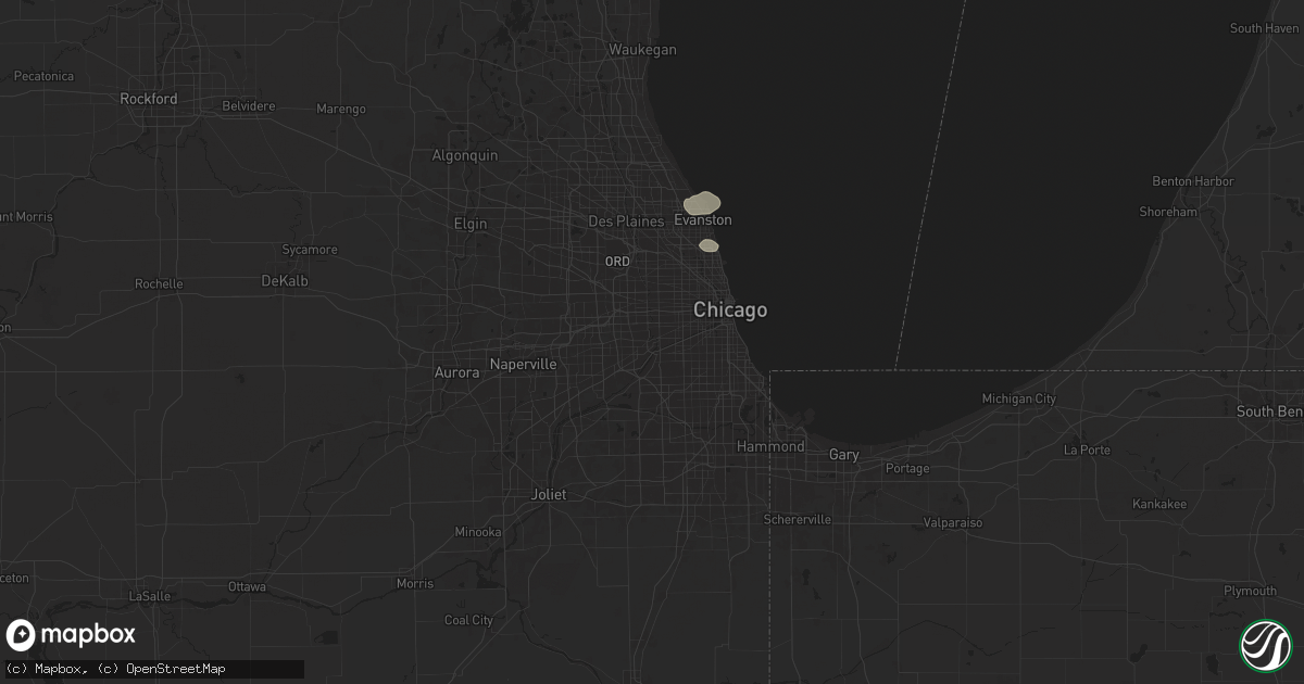 Hail map in Lyons, IL on July 23, 2024