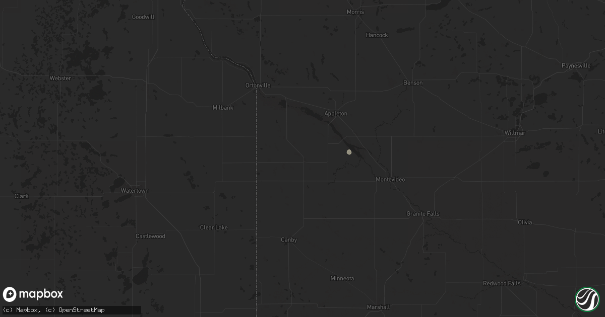 Hail map in Madison, MN on July 23, 2024