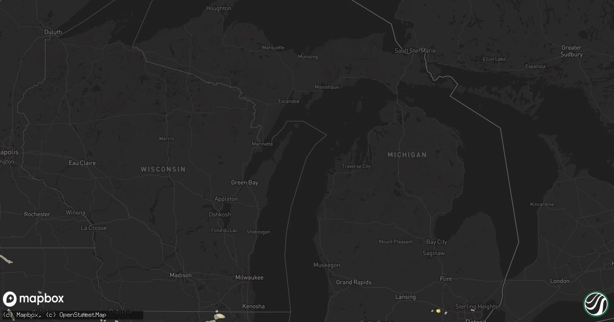 Hail map in Michigan on July 23, 2024