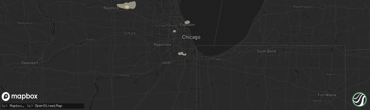 Hail map in Midlothian, IL on July 23, 2024