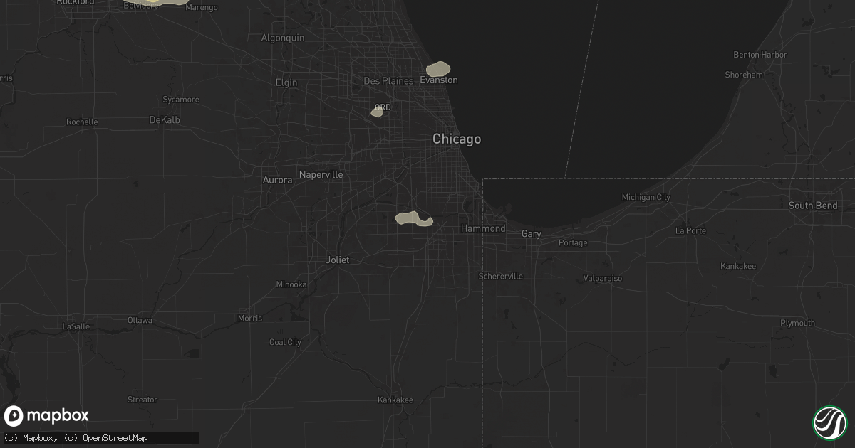 Hail map in Midlothian, IL on July 23, 2024