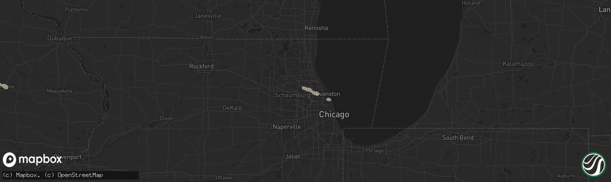 Hail map in Mount Prospect, IL on July 23, 2024