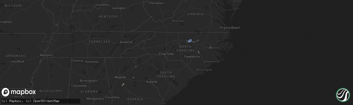 Hail map in North Carolina on July 23, 2024