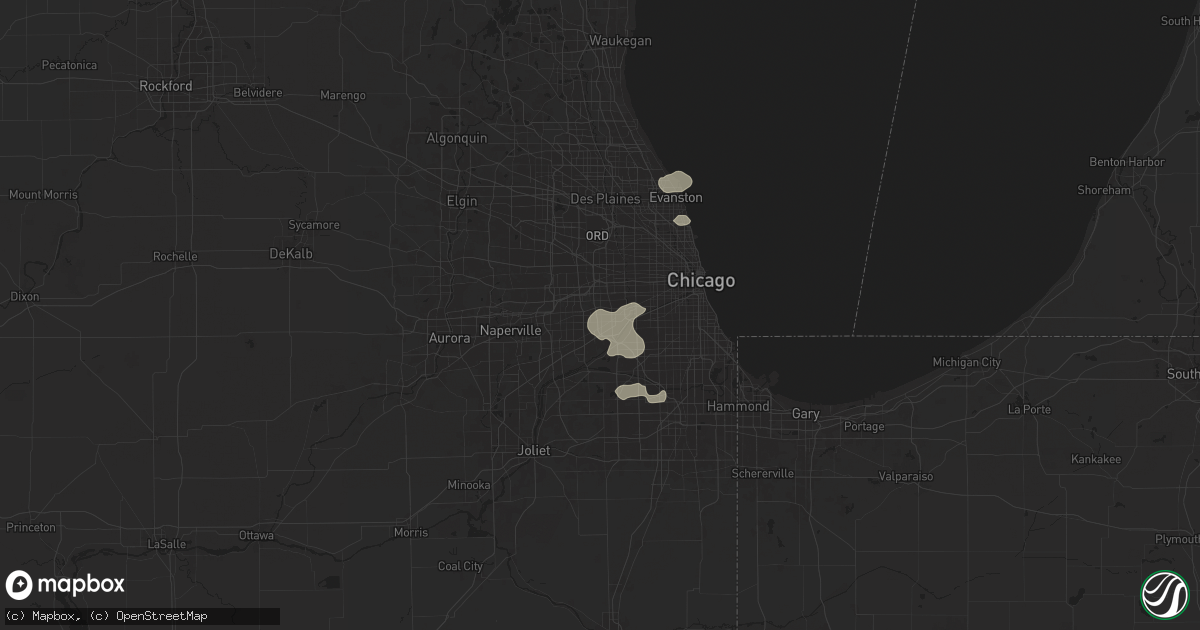 Hail map in Western Springs, IL on July 23, 2024