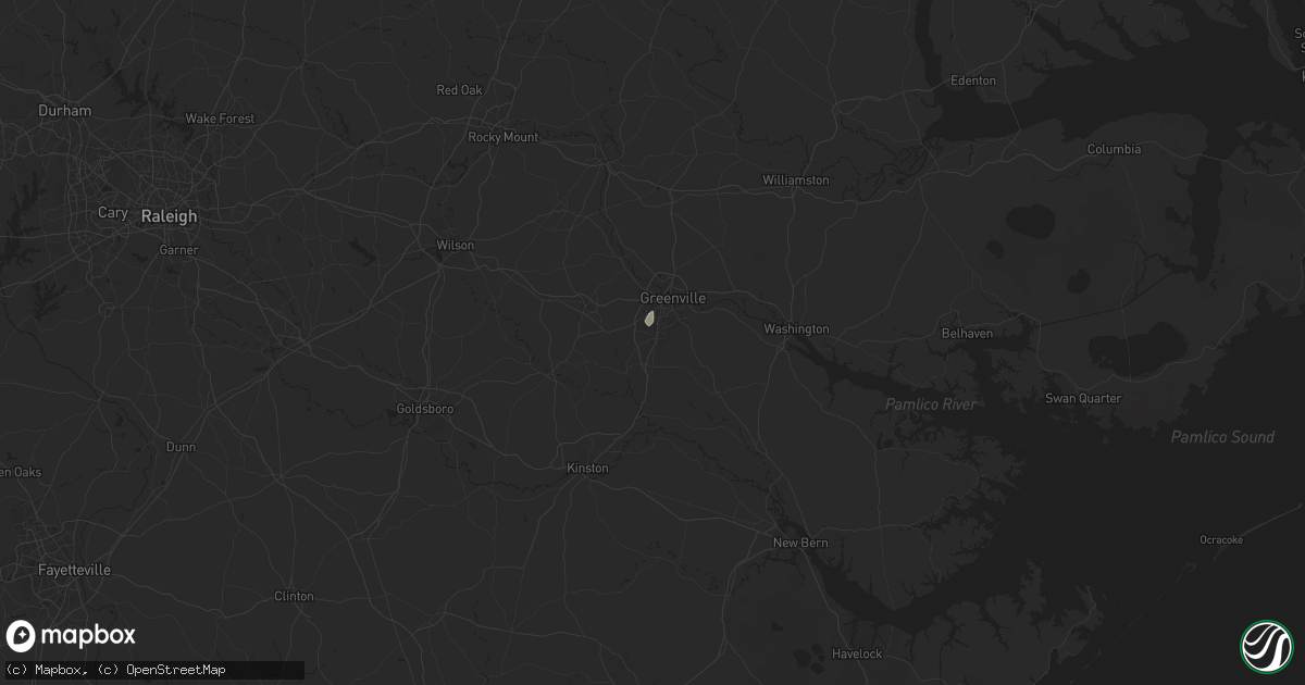 Hail map in Winterville, NC on July 23, 2024
