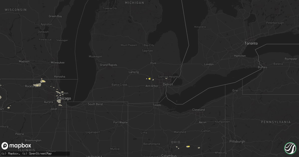 Hail map on July 23, 2024