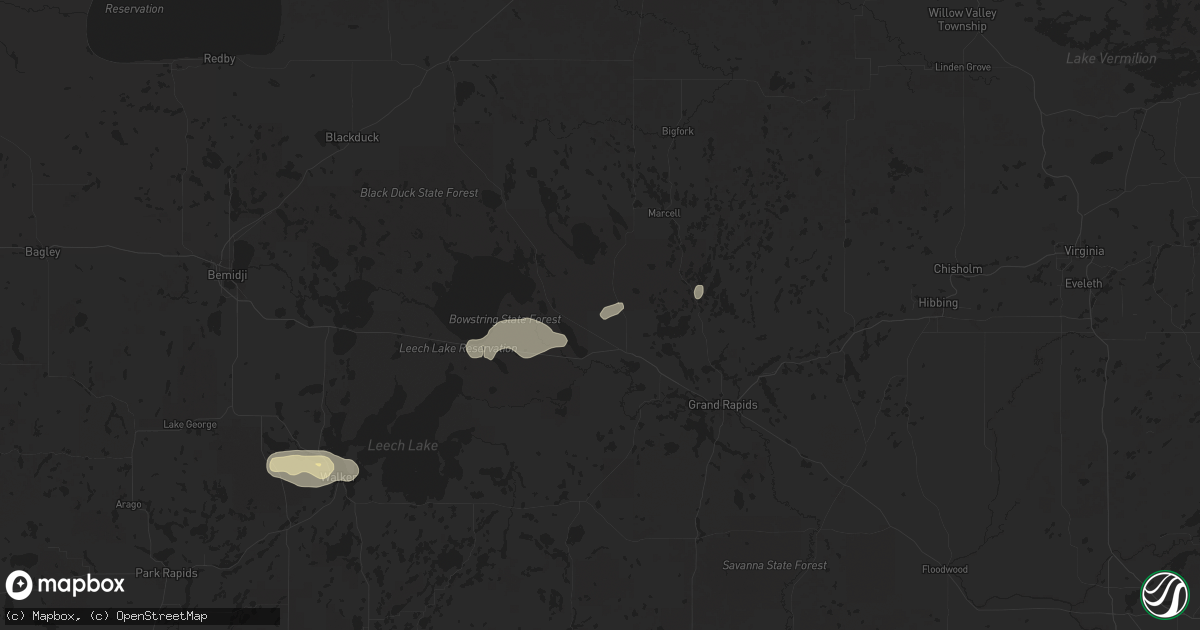 Hail map in Deer River, MN on July 23, 2025